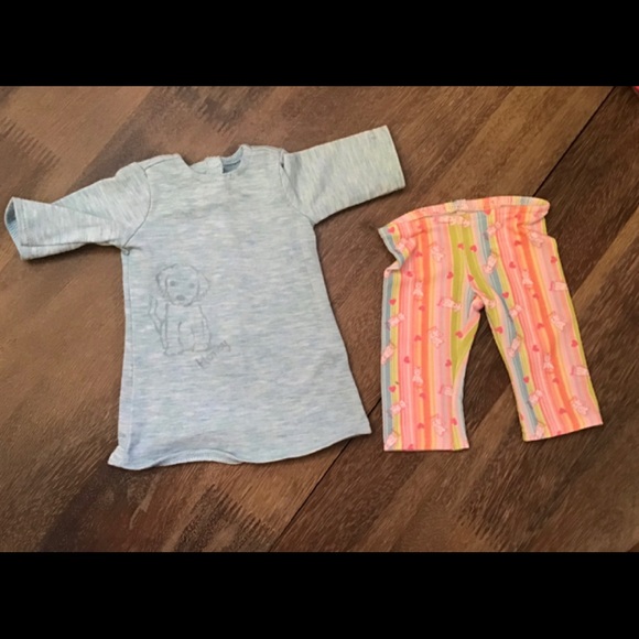 AMERICAN GIRL PIJAMA SET WITH SLIPPERS FOR DOLLS. - Picture 4 of 4